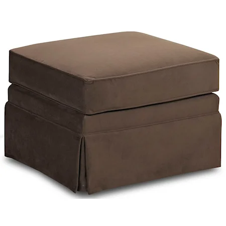 Casual Ottoman with Skirt and Down Blend Cushion